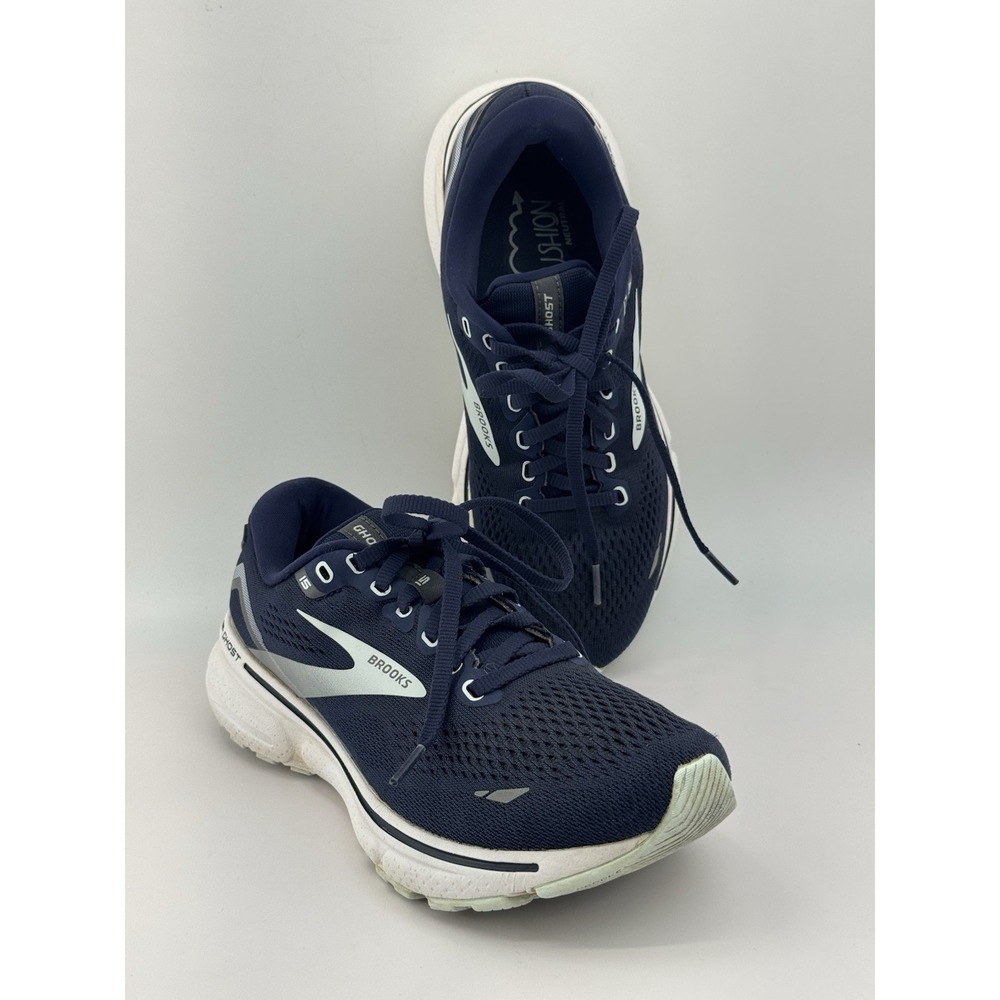 Brooks Womens Ghost 15 1203801B450 Blue White Running Shoes Sneakers Size 7.5 - Picture 5 of 8